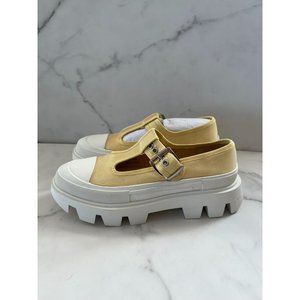 JEFFREY CAMPBELL Yellow Platform Mary Janes Sz 8 NEW